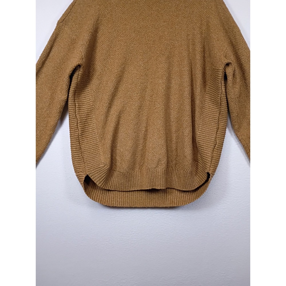 Dark Academia Emily Daniels Women Size Large Camel Brown Turtleneck Knit Sweater - Picture 8 of 9